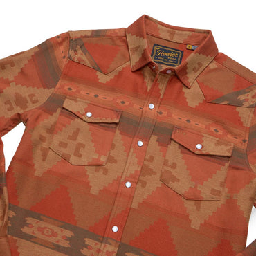 Sheridan Flannel- Mitla Motifs Terracotta