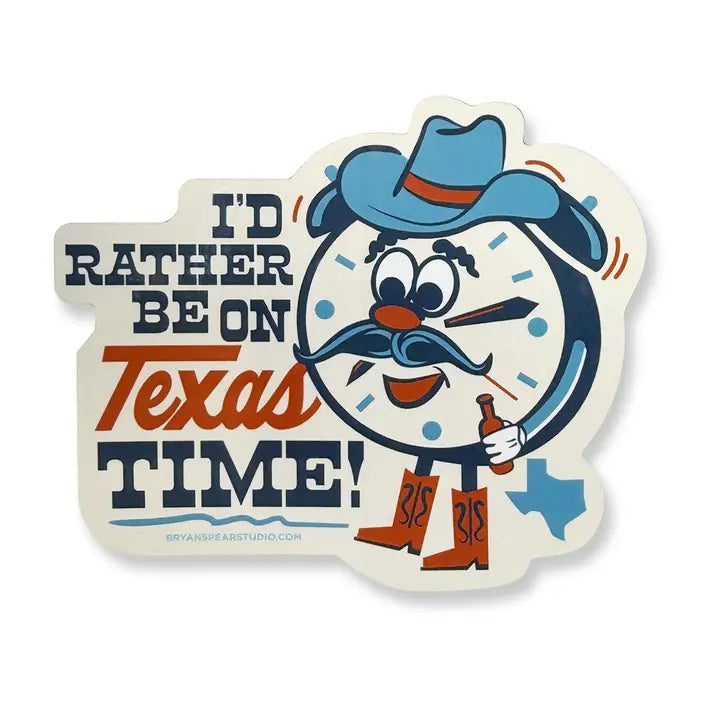 Texas Time Sticker
