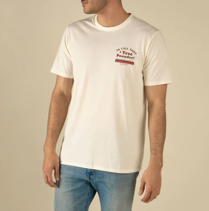 Tree Pounder T-Shirt- Vintage White