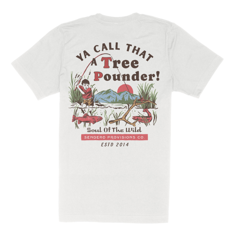 Tree Pounder T-Shirt- Vintage White