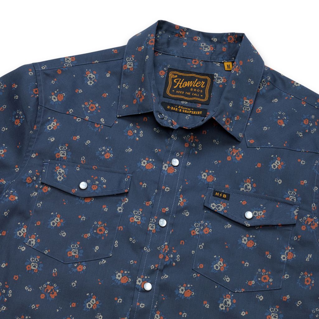 H Bar B Snapshirt- Bouquets Midnight