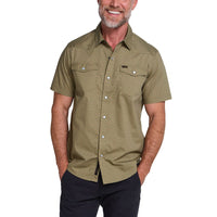 H Bar B Short Sleeve Snapshirt- Lockhart Floral: Olive
