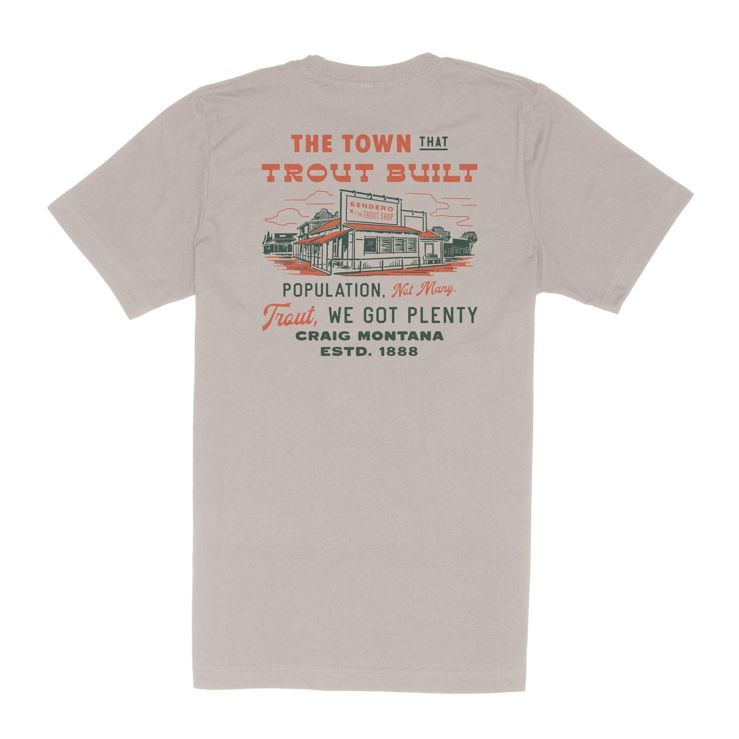 Trout Built T-Shirt- Sand