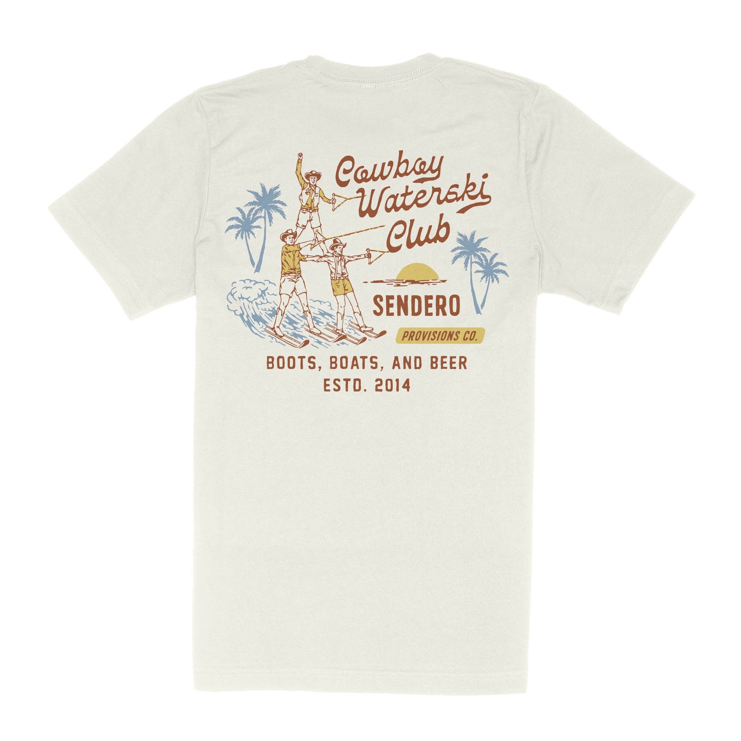 Cowboy Waterski Club T-Shirt- Vintage White