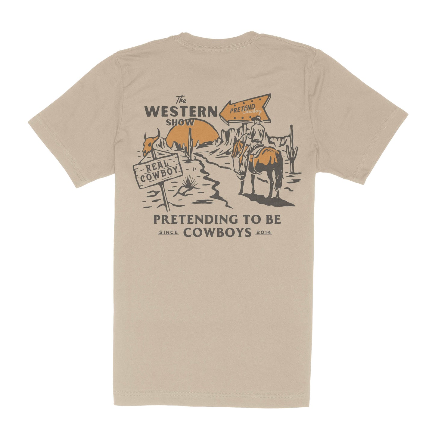 Western Show T-Shirt- Sand