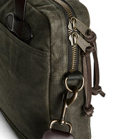 Tin Cloth Compact Briefcase - Otter Green