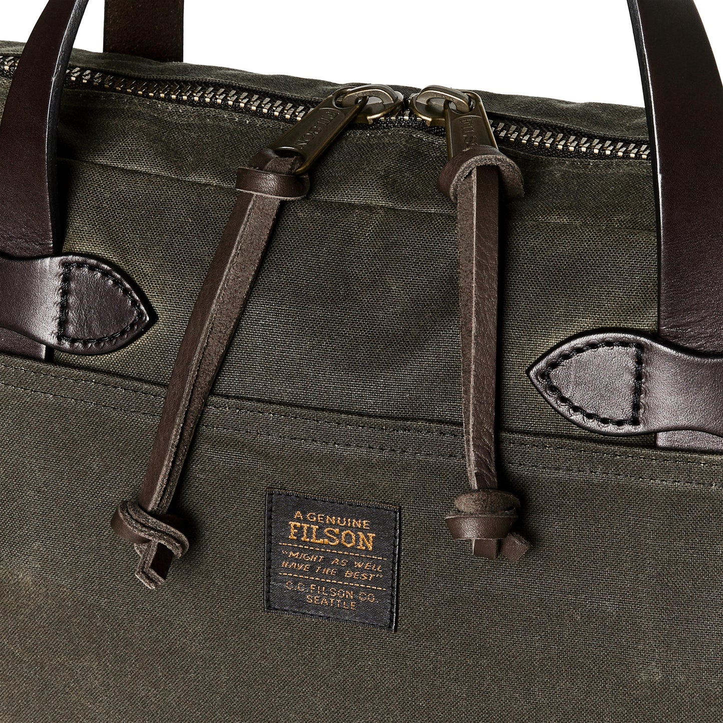 Tin Cloth Compact Briefcase - Otter Green