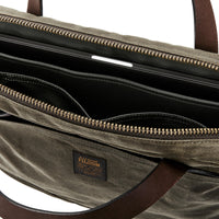 Tin Cloth Compact Briefcase - Otter Green