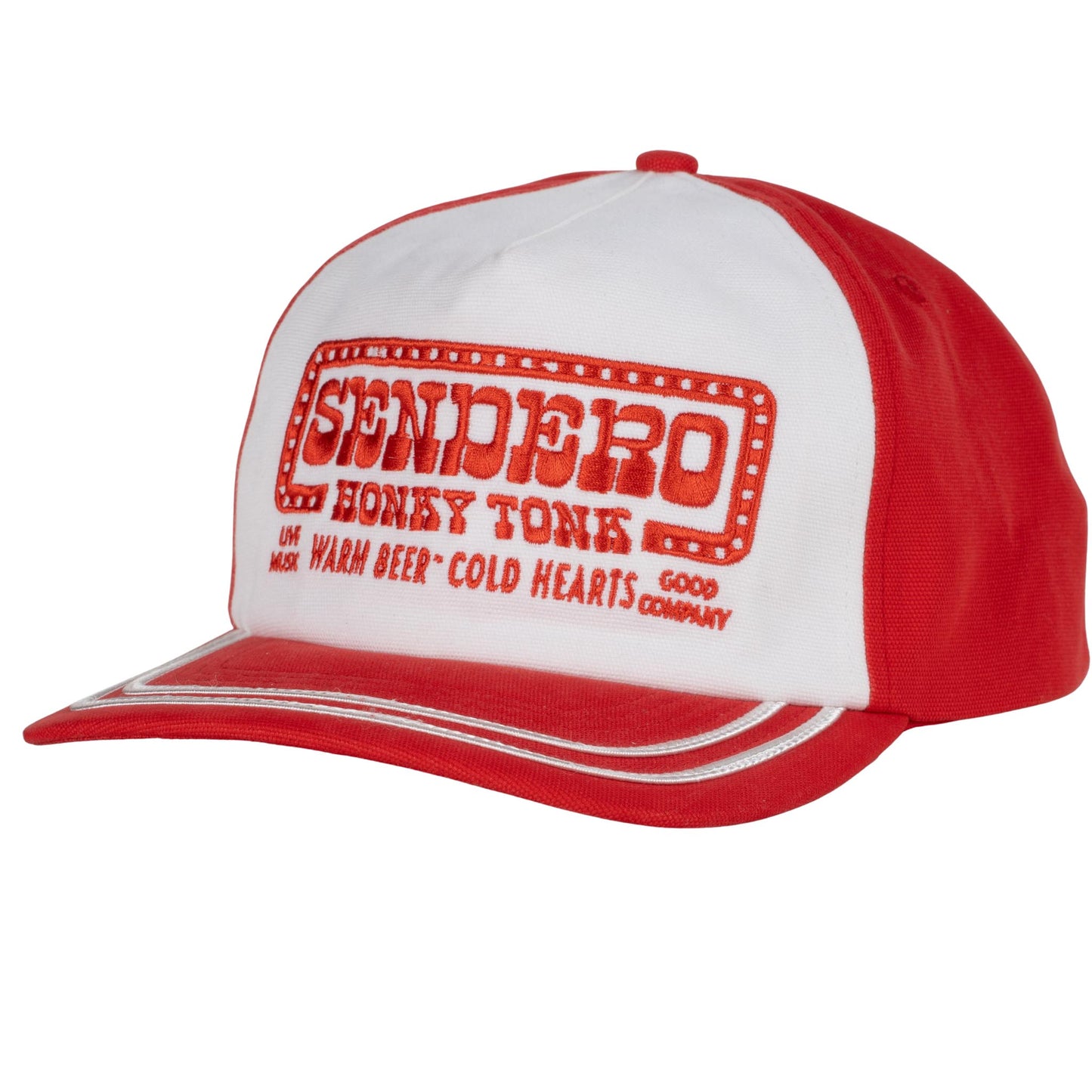 Sendero Honky Tonk Hat- White/Red