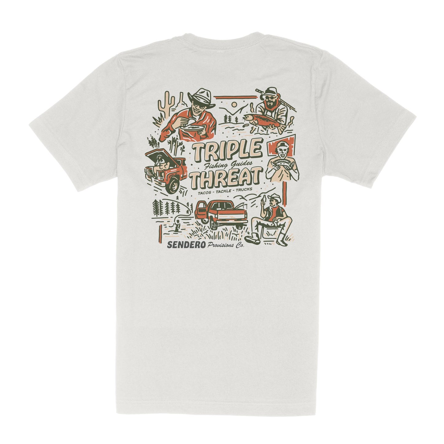 Triple Threat T-Shirt- Vintage White