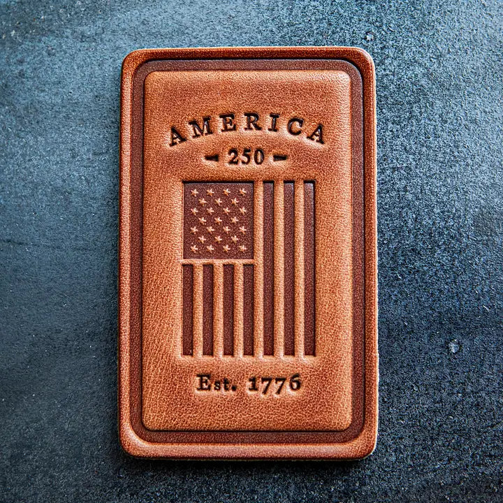America 250th Leather Magnet