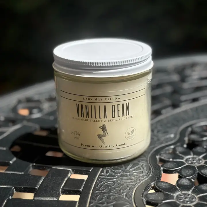 Vanilla Bean Tallow & Beeswax Candle