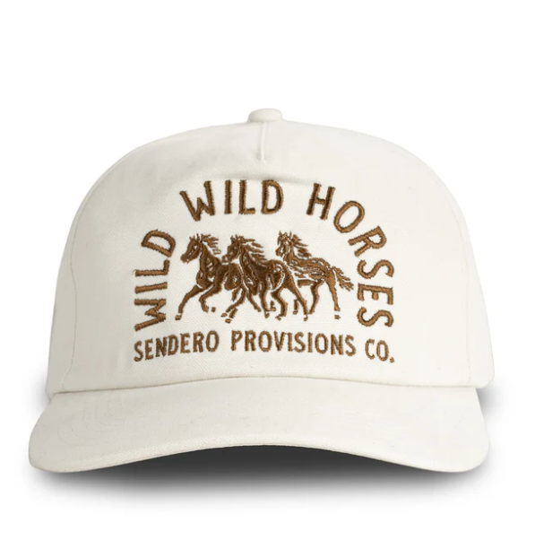 Wild Wild Horses Hat- Cream/Brown