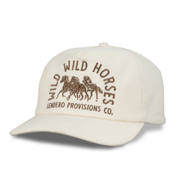 Wild Wild Horses Hat- Cream/Brown