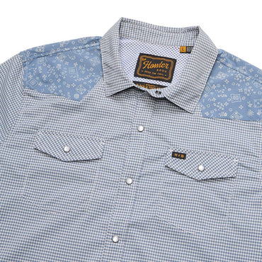 H Bar B Tech Long Sleeve Shirt- Wild Rag/Blue Mirage