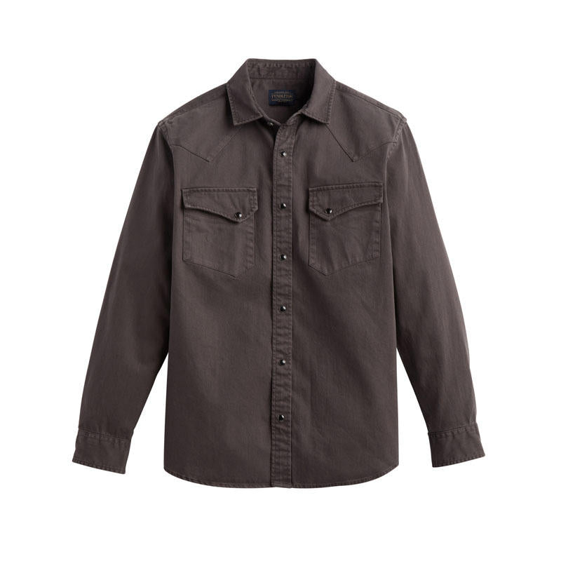 Faharra Shirt - Recycled Cotton Denim Shirt in WASHED BLACK | Showpo USA