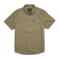 H Bar B Short Sleeve Snapshirt- Lockhart Floral: Olive