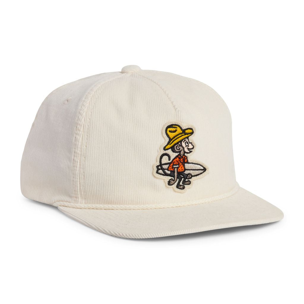 El Monito Surfs Snapback Hat- Off White Cord
