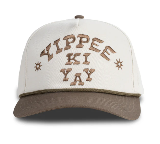 Yippee Ki Yay Hat- Cream/Brown