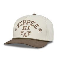 Yippee Ki Yay Hat- Cream/Brown