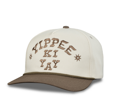 Yippee Ki Yay Hat- Cream/Brown