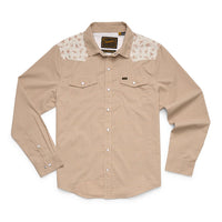 H Bar B Tech Long Sleeve Shirt- Rancher Floral Brown Rice