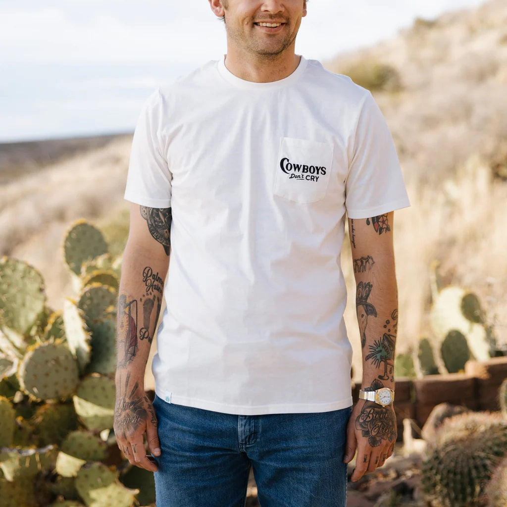 Lone Star Cowboy Tee - Vintage White