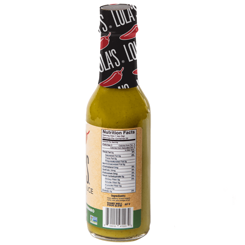 Lola’s Fine Hot Sauce-  Green Jalapeno & Serrano