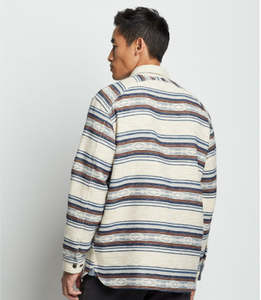 Driftwood Shirt- Tan Saltillo Stripe