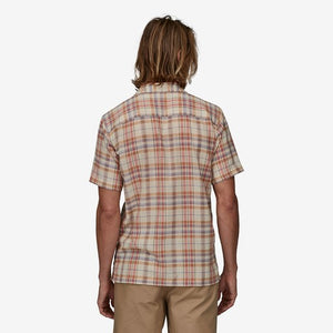 A/C Short Sleeve Shirt: Paint Plaid- Coral