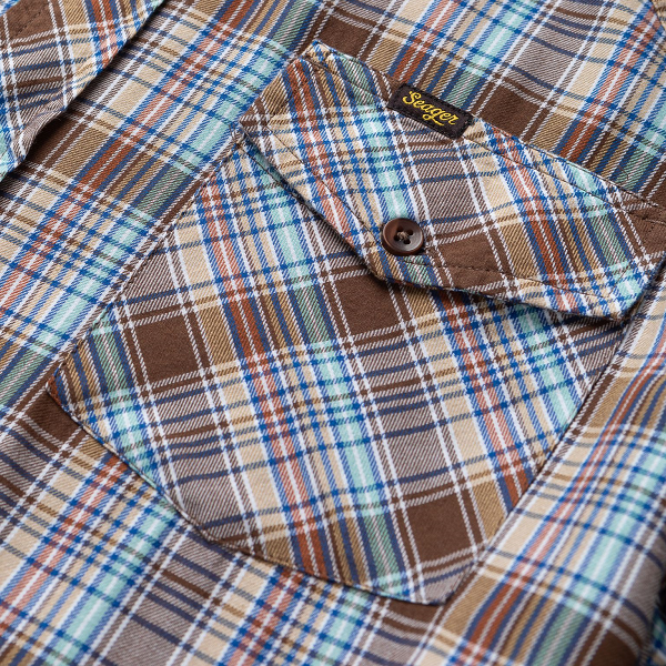 Amarillo Short Sleeve Shirt- Brown Plaid