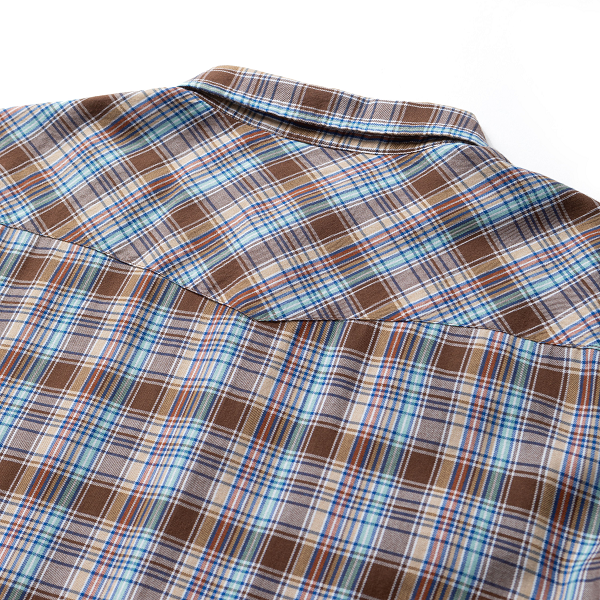 Amarillo Short Sleeve Shirt- Brown Plaid