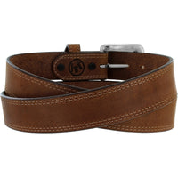 Basic Double Stitch Belt- Brown