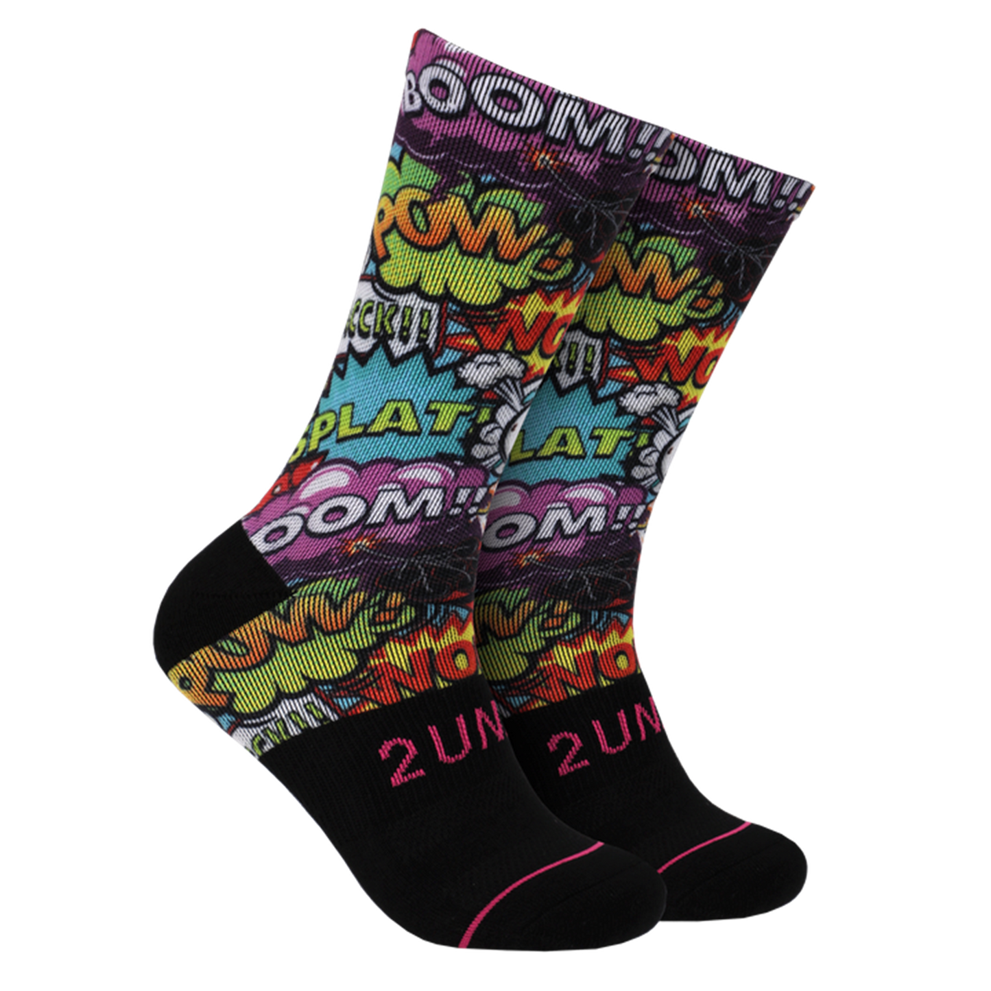 Printed Crew Sock- Boom Time