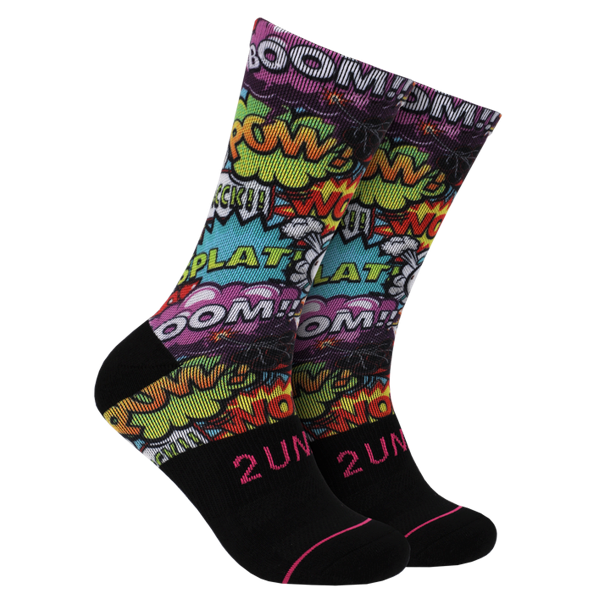 Printed Crew Sock- Boom Time