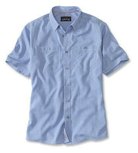 Tech Chambray Short Sleeve- Medium Blue