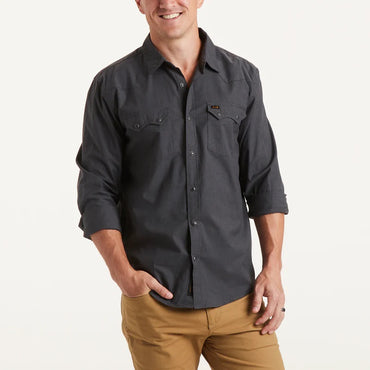 Crosscut Snapshirt- Midnight Chambray