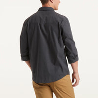 Crosscut Snapshirt- Midnight Chambray