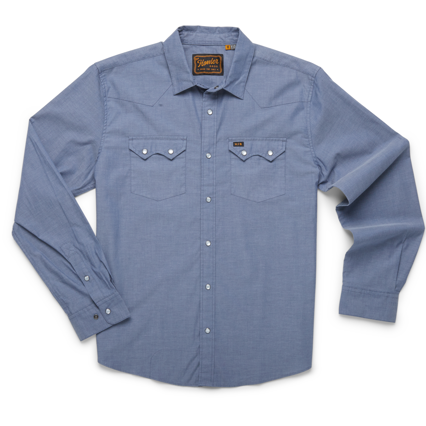 Crosscut Snapshirt- Blue Chambray