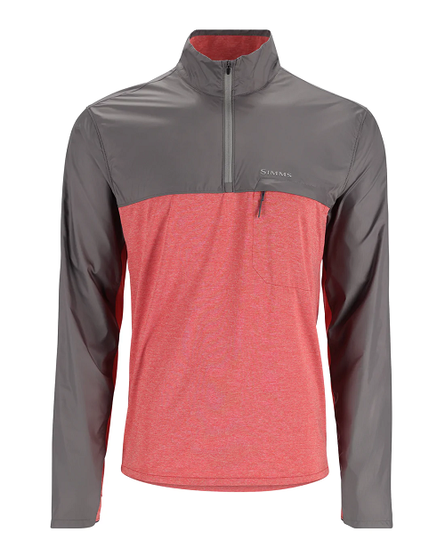 SolarFlex Wind Half Zip- Cutty Red Heather/Steel