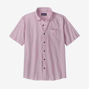 Daily Short Sleeve Shirt: Chambray- Dragon Purple