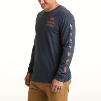 Distant Forms Select Long Sleeve T-Shirt - Navy Heather