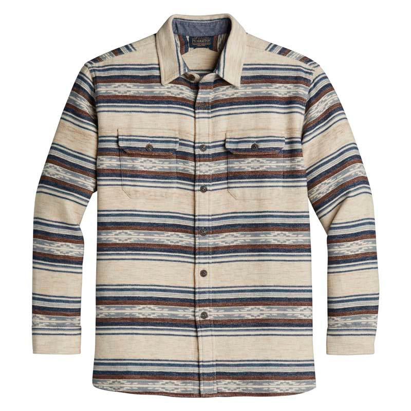 Driftwood Shirt- Tan Saltillo Stripe