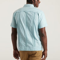 Guayabera Shirt- Hemisphere Blue