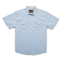 H Bar B Snapshirt- Faded Blue Oxford