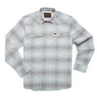 H Bar B Tech Long Sleeve- Hombre Plaid- Bonefish Gray