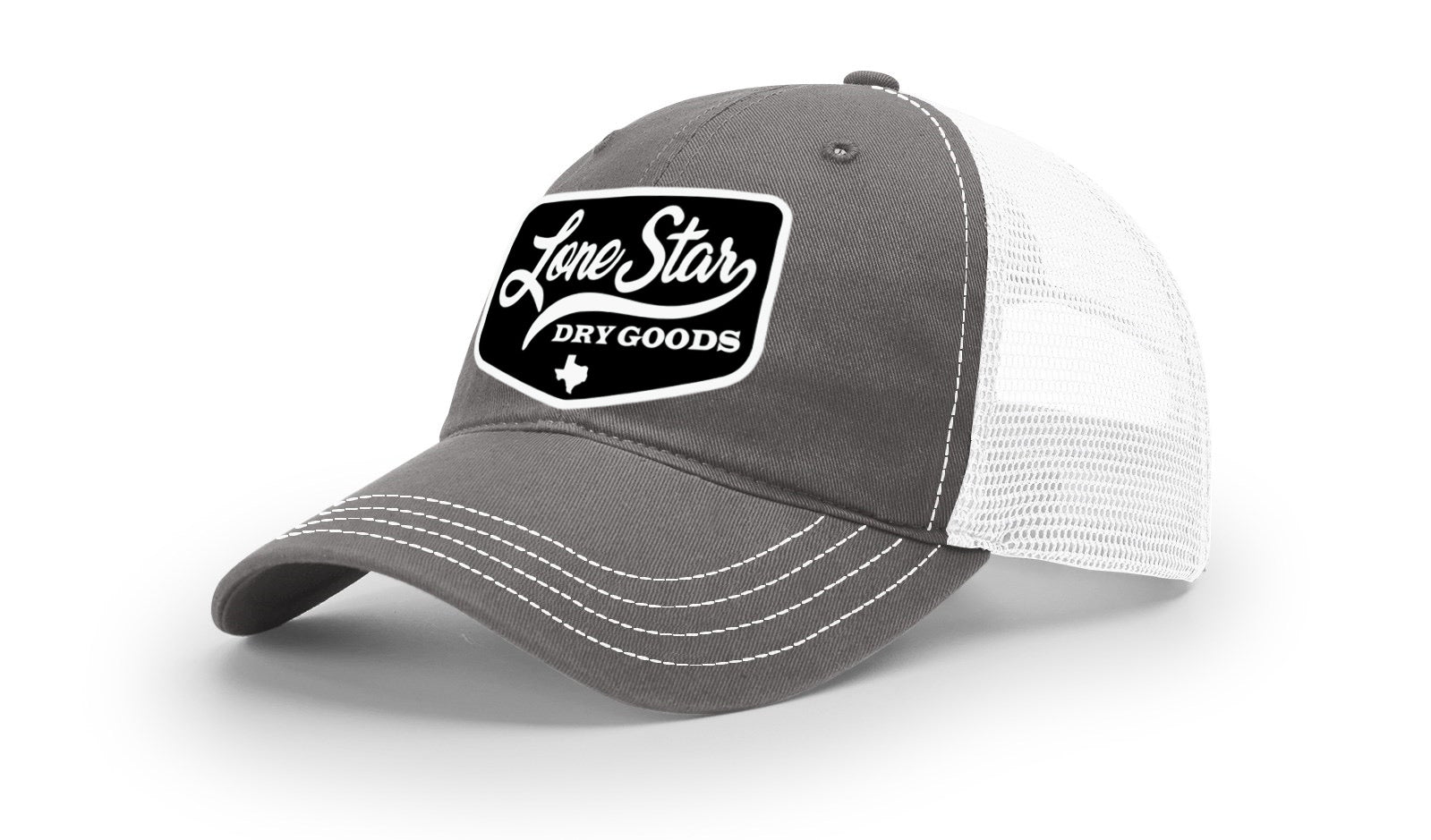 LSDG Unstructured Trucker Hat- Charcoal/White – Lone Star Dry Goods