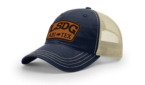 LSDG Unstructured Trucker Hat- Navy/Khaki