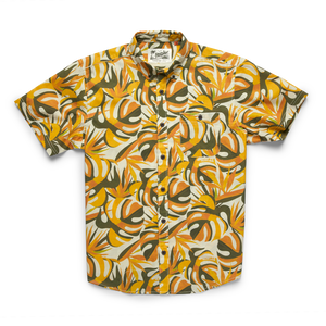 Mansfield Shirt: Monstera Mash- Citron