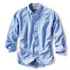 Tech Chambray Long Sleeve Work Shirt- Medium Blue